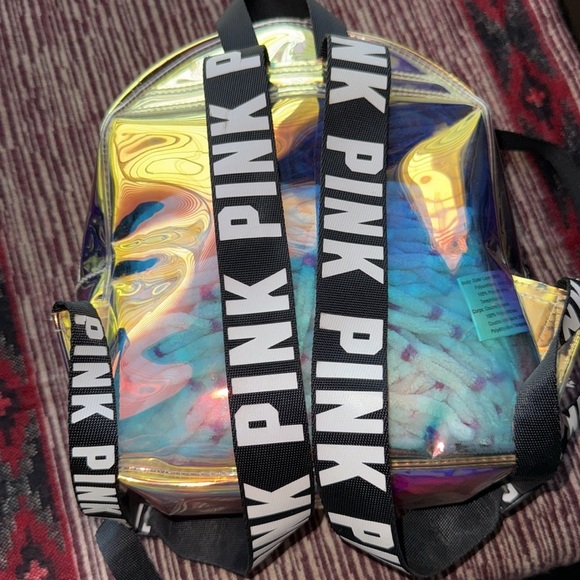 VS PINK Las Vegas yellowish iridescent back pack - Picture 2 of 3